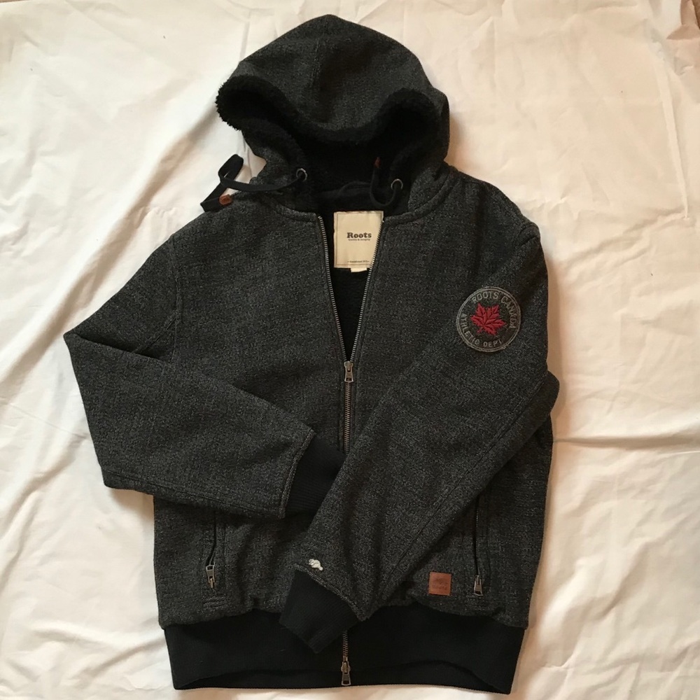Roots thick Sherpa lined hoodie